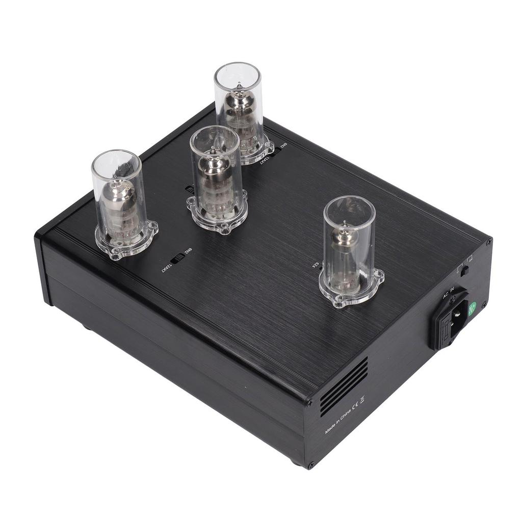Vacuum Tube Preamplifier Aluminum Alloy Case Anti Interference Phono Preamp for Record Player US Plug 110V