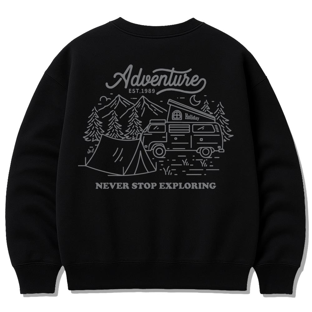 Seupeullaesikodeu Heavy Crewneck Sweatshirt Black - Adventure