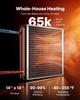 Water To Air Heat Exchanger, 356 X 356 Mm Finned Tube HVAC Heat Exchanger Coil with Copper Tubes & Aluminum Fins, 65K BTU Output for Outdoor Wood
