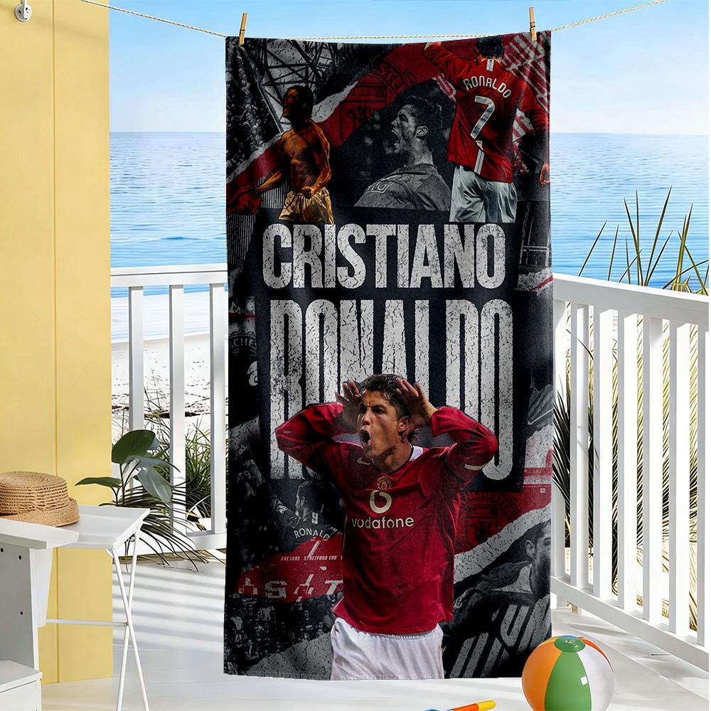 Cristiano Ronaldo Beach Towel Super Soft Microfiber Quickdry Fabric Comfortable Lightweight