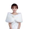 Soft Cloak Rabbit Fur Bow Scarves Pearl Bride Shoulder Fake Collar  Ladies/Girls