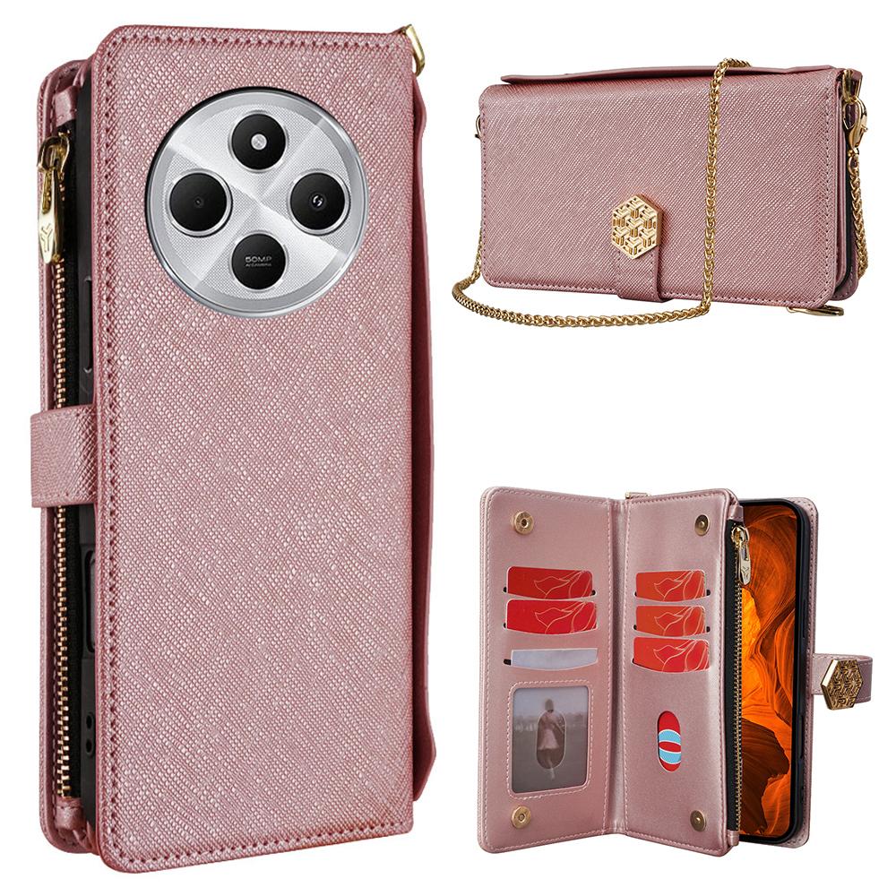 

Case For Xiaomi Redmi 14C 4G/14R 5G/Poco C75 4G Cross Texture PU Leather+TPU Wallet Phone Cover with Strap A