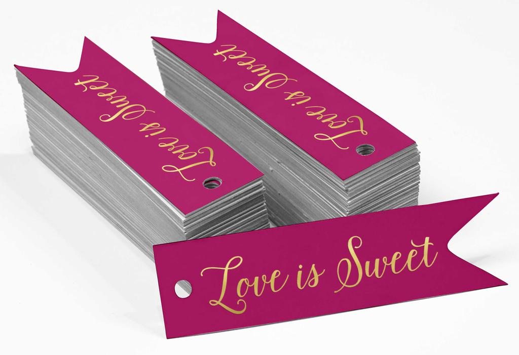 Inkdotpot Gold Foil Paper Hang Tags Love Is Sweet Wedding Favor Tags 100