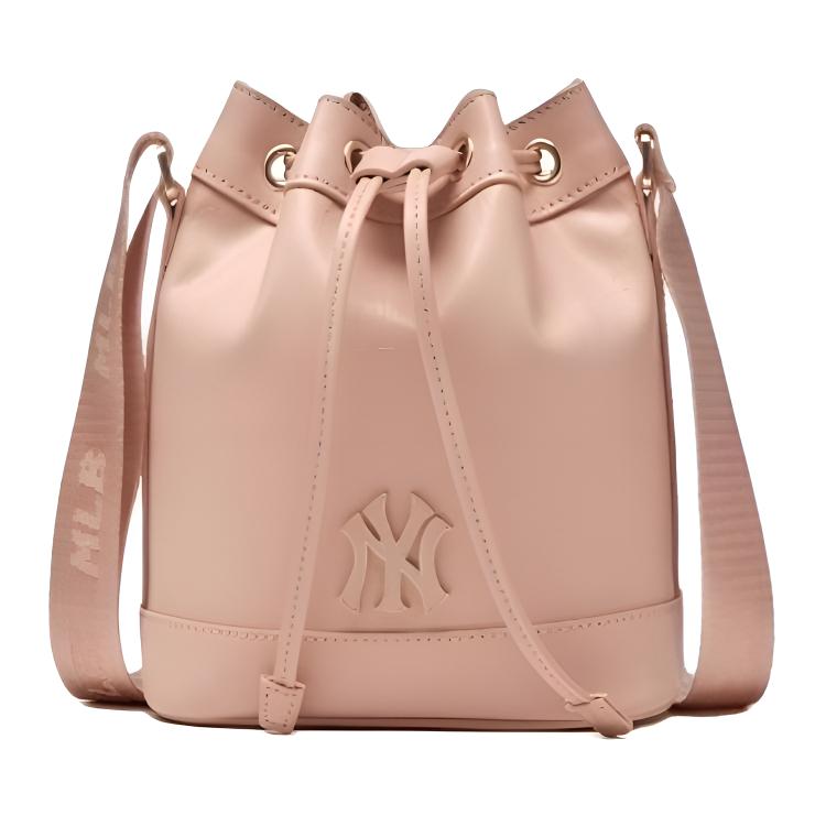 MLB Leather Bucket Bags Crossbody Bag, Shoulder Bag Regular Kids' Pink/Black Casual 7ACRMD65N