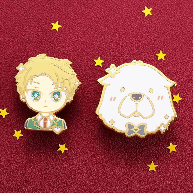 Spy X Family Japanese-style Enamel Pin, Delicate Character Depicting Loid, Yor, and Anya, Cute Backpack Accessory