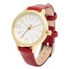 Fieldwork Women's Analog Watch with Leather Strap, Simple and Easy To Read, Red, Letre MKL2012-4
