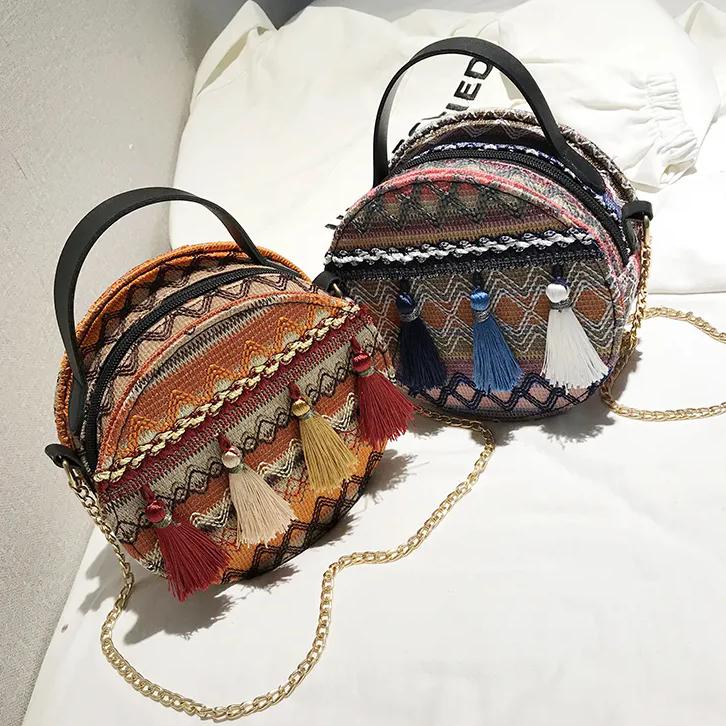 WTEMPO Korean Style Versatile Crossbody Bag Chic Harajuku Ethnic Style Chain Girl's Small Shoulder Bag Travel Handbags