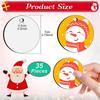 VOFUN-105 Pieces Sublimation Ornament Blanks, Round Blank Sublimation Ornaments Sublimation For Christmas Tree, DIY Handmade
