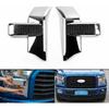 Car Front Bumper Headlight & Grille Cover Trim Bezels For Ford F150 2015+ Chrome