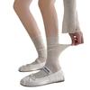 Summer Thin Solid Color Mesh Hollow Socks for Women Jk Slimming Knee-high Socks In Ballet Style, Vintage High Socks
