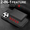 Detachable 2-in-1 Magnetic Kickstand Wallet with Card Holder Leather Phone Case for iPhone 16 Pro Max 15 14 13 Plus Cover