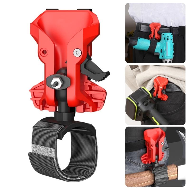 Practical Tool Belt Clip Double Lock Automatic Lock Mechanism for Power Drills Ensuring Secure Attachments During Use