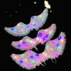 LED Light Up Angle Wing Elastic Strap Glowing Adults Butterflies Wing Kids Fairy Colorful Luminous Wing Stage