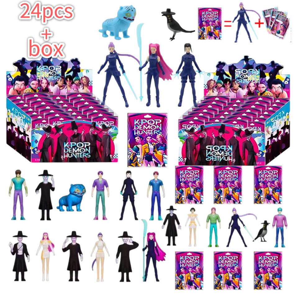 KPop Demon 24pcs/style Random Blind Box Rumi Mira Zoey Tiger Anime Toy 5-11.5cm Pvc Model Decoration Statues Surprise Gift Box