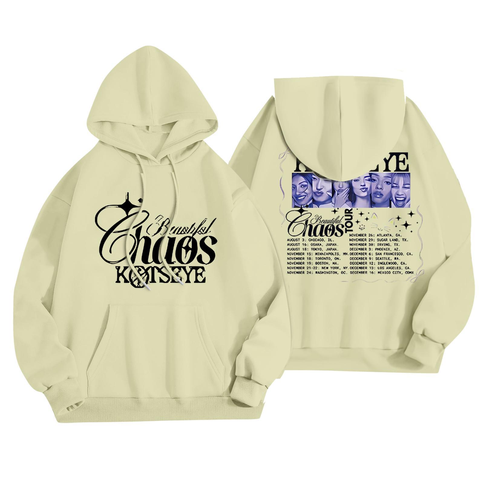 

Женская модная повседневная толстовка с капюшоном, длинным рукавом и принтом XL