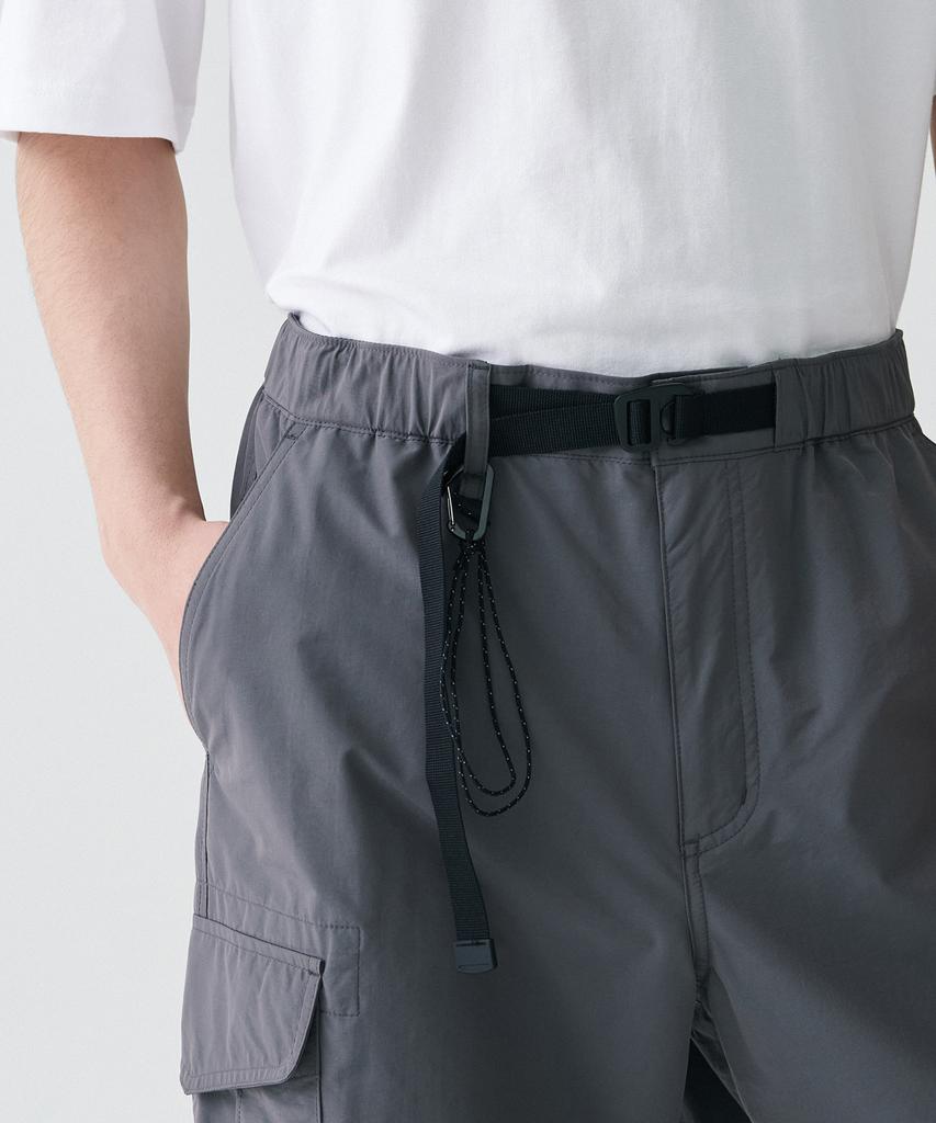 MUSINSA STANDARD [City Leisure] Np Wide Belted Cargo Pants [Grey]