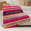 Fashion Print A Alba R Rosa Blanket For Sofa Office Bed Plane Travel Sleep Read Relax Camping Soft And Warm