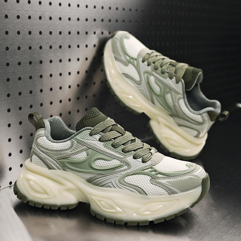 Platform casual versatile lace-up student sneakers men's and women's couple shoes New retro dad shoes