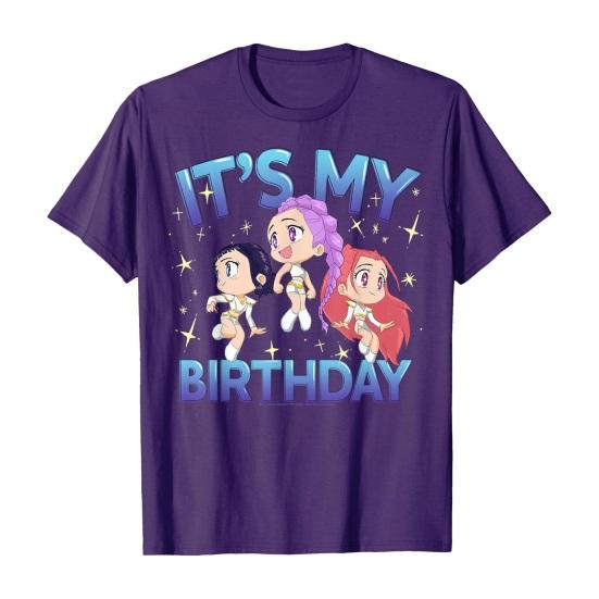 Tee Shirt Round Neck Short Sleeve Cartoon Anime Pattern Women T-shirt Loose Fit Breathable