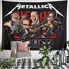 Metallica Cartoon Band Tapestry Wall Hanging Retro Thrash Decor for Bedroom Living Room Dorm Room Fan Gift
