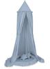 Impostato: zanzariera a baldacchino per una cameretta, nido con volant, cuscini - blu sporco