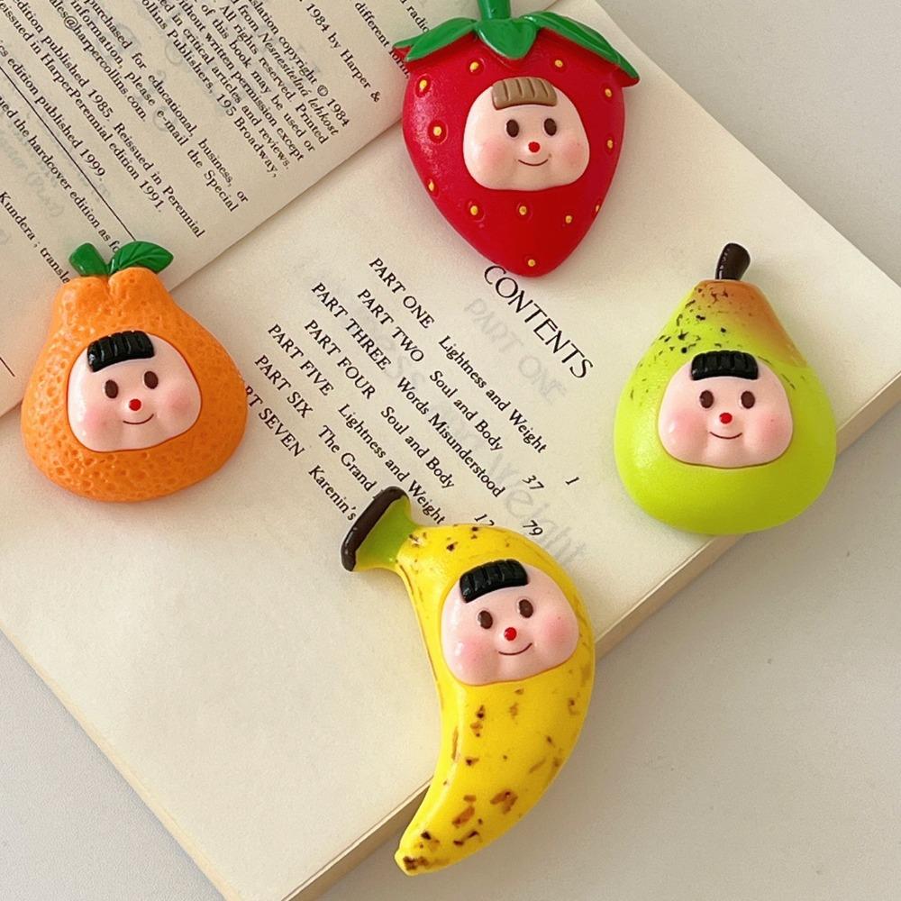 

Synthetic Resin Simulation Fruit Refrigerator Stickers 3D Fruit Magnets Sticker Refrigerator Banana Style