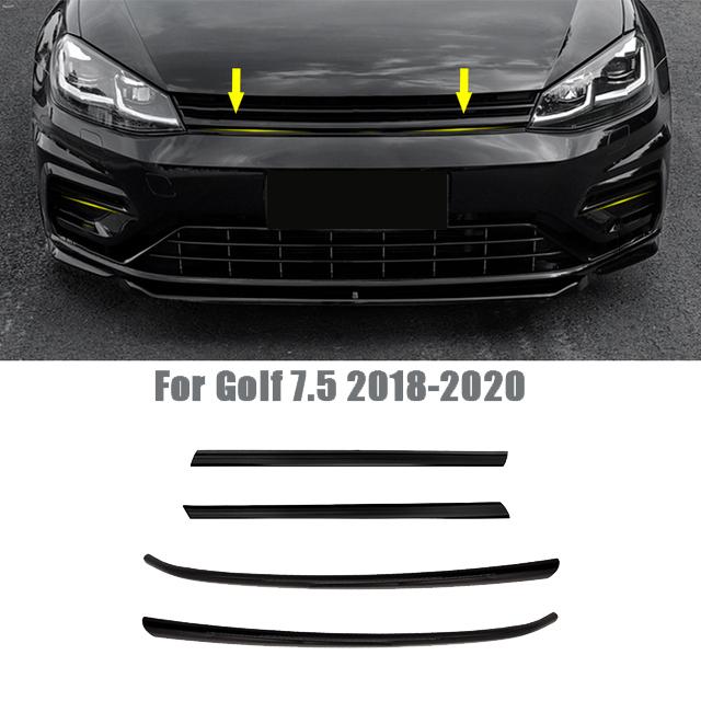 4 st Bilstripp för nedre mittgrill fram till Golf 7.5 MK7.5 Modifierade Dekorativa Tillbehör