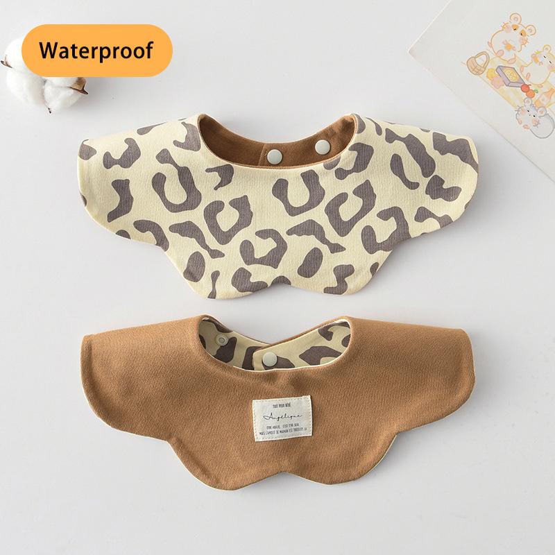 New Waterproof Two-sided Usable Baby Feeding Drool Bib Infants Wave Petal Saliva Towel Soft Burp Cloth For Toddler Kids Bibs