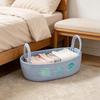 Ocean Style Woven Cotton Rope Organizer Oval Toilet Paper Basket Desktop Storage Box  Cosmetics