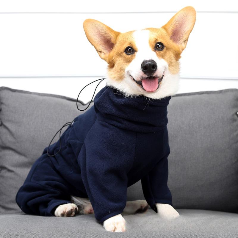 Fleece Dog Cotton-padded Clothing, Four-legged Dog Clothing, Snow-proof Clothing, Windproof, Cold-proof, Warm and Cold-resistant