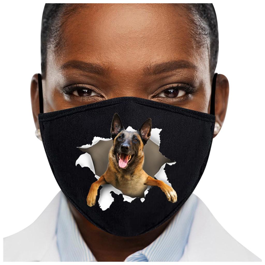 Unisex  Windproof Reusable Pet Dog Print Mask