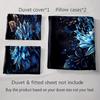 Blue floral artwork. Bedding Duvet cover sets Duvet covers Pillowcases gifts (1 * Duvet Cover 2 * Pillowcases, without duvet insert)