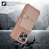 ZM03 For iPhone 16 Pro Max Case with Card Holder PU Leather+TPU Phone Back Cover