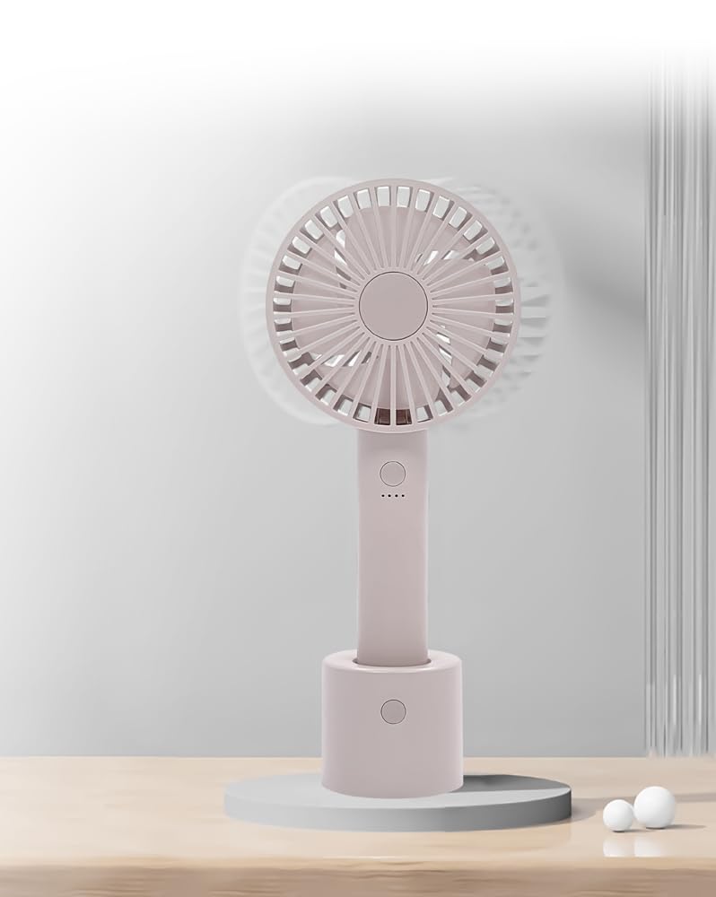 TRADE ONE new Handy portable 4 levels of airflow USB 30906 [2025 model] fan, pink, fan, adjustment, rechargeable, Type-C included,