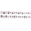 Secret Lives Designer Cats Eye Reusable Artifical Nails Extension Curve Shape Pink Color Fake Nails Design 24 Pieces Set with Manicure Kit