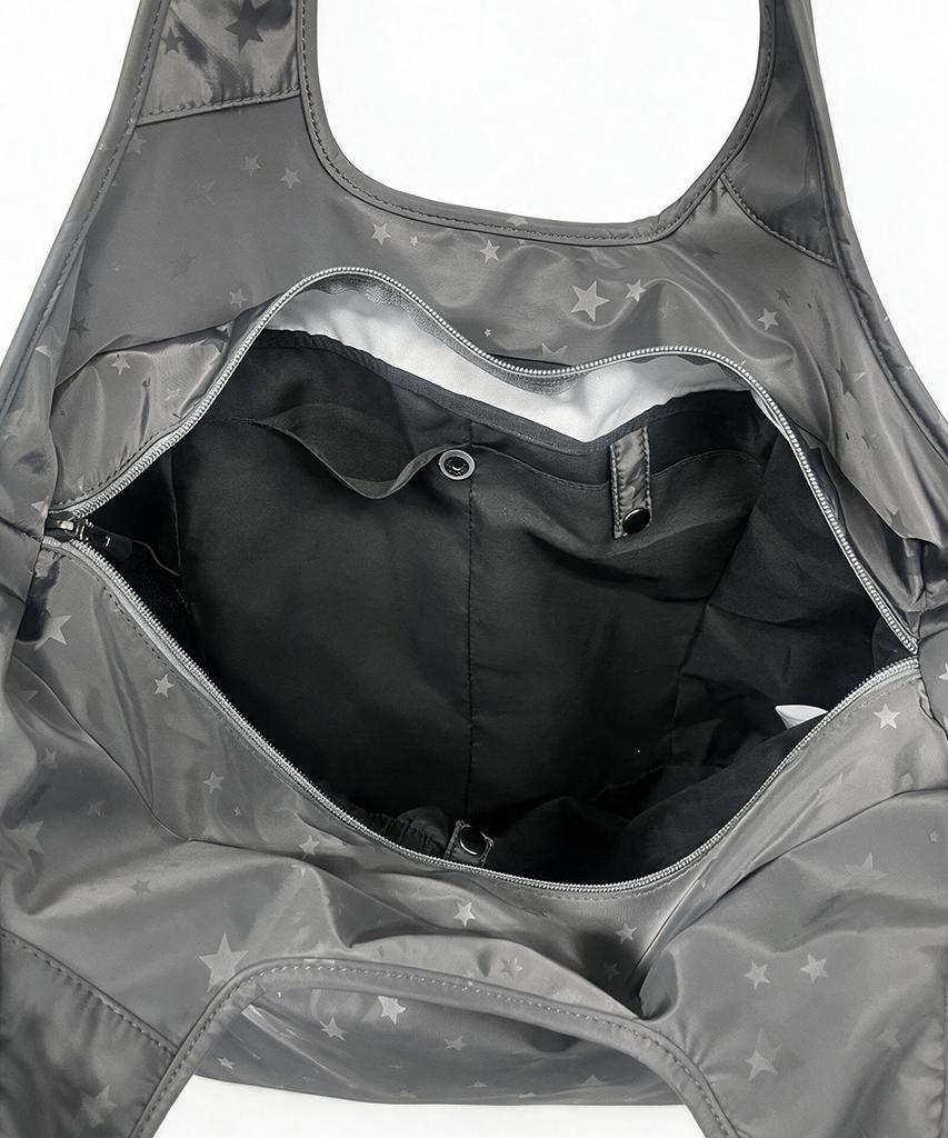 The Green Lab Star Nylon Shopper Bag [Grey]