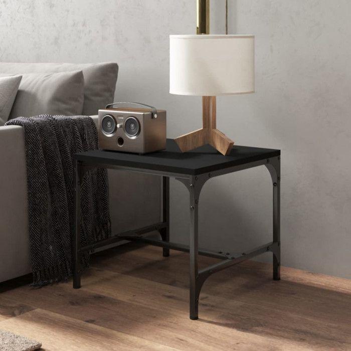 819397 vidaXL Table basse Noir 50x50x35 cm Bois d'ingénierie