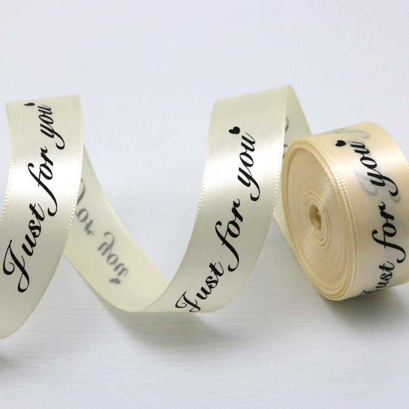 (10 Meters/roll) 25mm Just For You Printed Satin Ribbon Romantic Ribbons Gift Packaging Decoration Holiday Party Home DIY Make