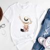 T-shirt Estiva alla Moda con Stampa di Ragazza del Caffè Cartone Animato, Top Casual da Donna, Magliette Grafiche Vintage, Maglietta Pro Choice
