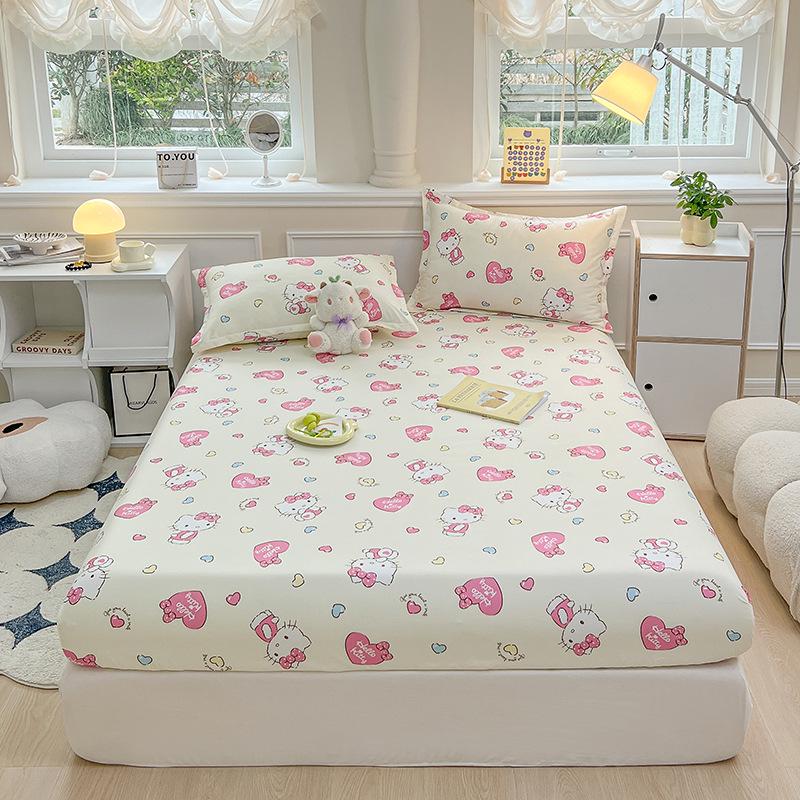 Premium Aloe Cotton Fitted Sheet & Waterproof Pillowcase Set - Skin-Friendly & Comfortable
