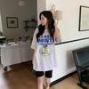 New Arrivals Open Run Women Oversized Round Neck ShorT Sleeve T shirT prinTed 1