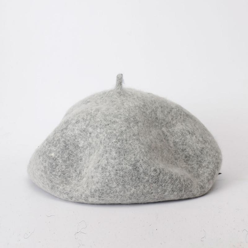 Beret Autumn Winter Lady Pumpkin Bud Hat Casual Wool Warm Hat