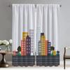 City Road Cartoon Anti-mosquito Curtains for Camera Window Curtain for Room 2 Panel Home Interior Curtains Halloween Decoration