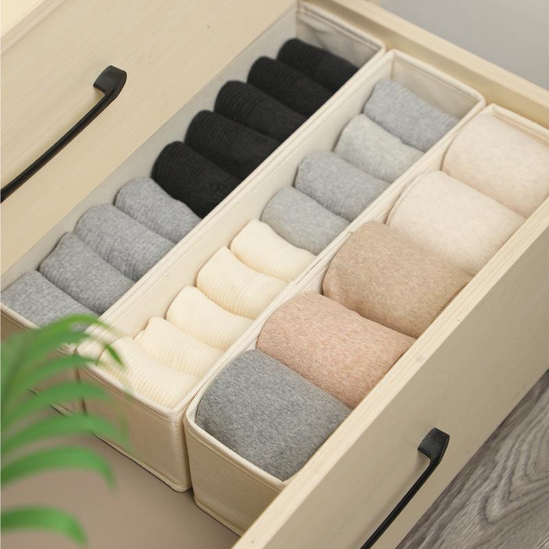 1 Stück Langlebiger Aufbewahrungsbehälter Platzsparend Faltbare Stoff-Aufbewahrungsboxen Strapazierfähig Und Stabil Socken Unterwäsche Organizer Für Schublade
