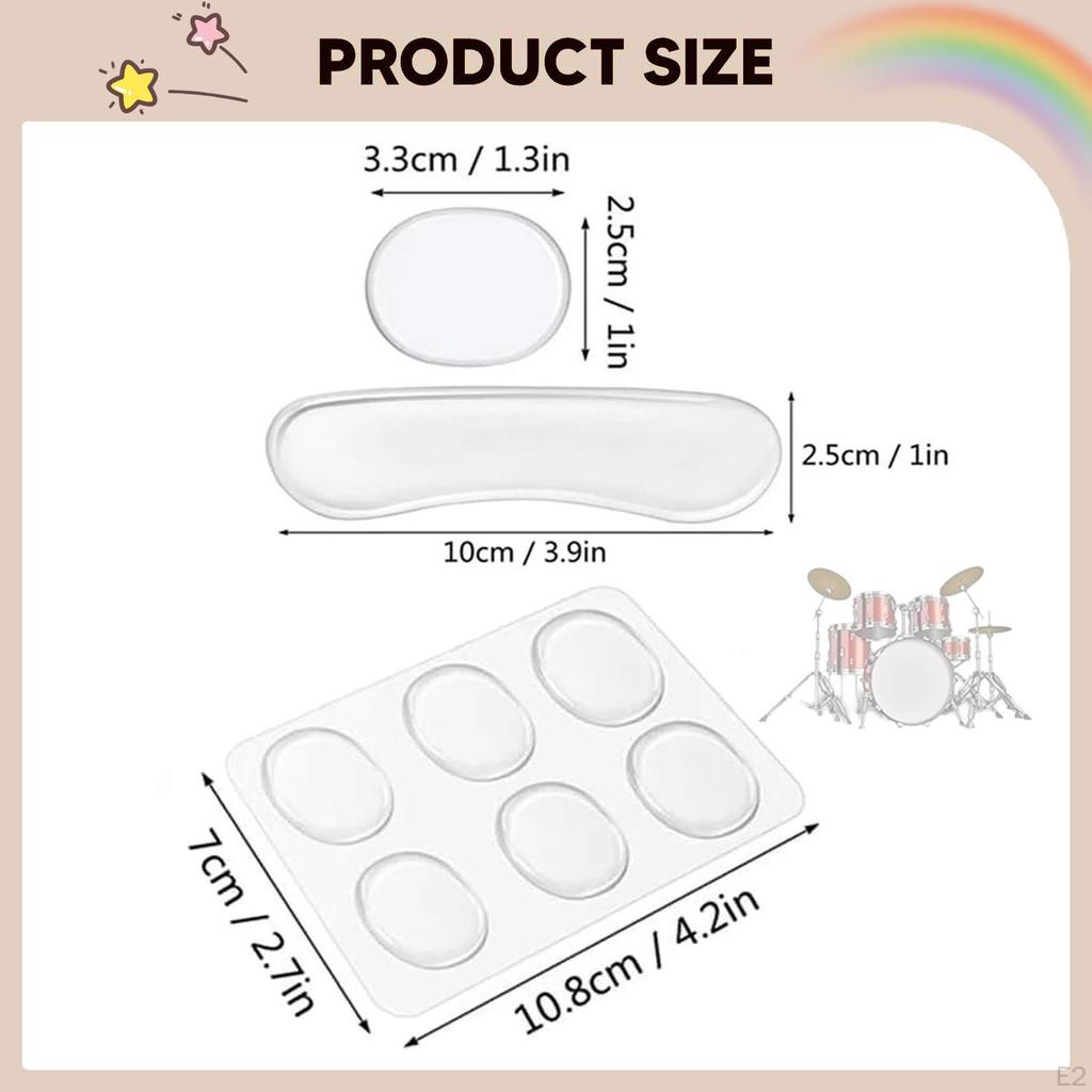 24Pcs Drum Dampeners for Cymbals Tone Control Anti Slip Premium Vibration Damping Practical