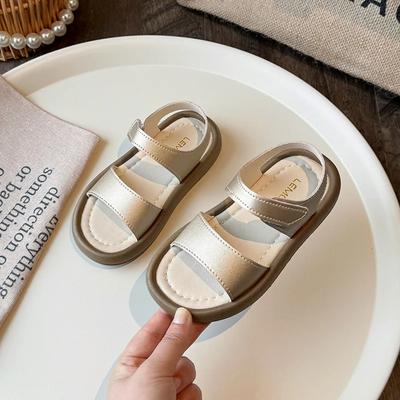Mädchen Sandalen Kinder Casual Prinzessin Schuhe für Sommer Urlaub Jungen Einfarbig Strand Schuh Neutral Stil Trendy Verschleiß-beständig