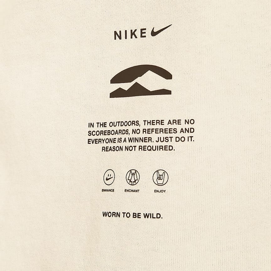 Nike T Shirts Men's Sail White Crew Neck Moderate Straight Fit HF6173-133