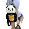 Kawaii Panda Plüsch Rucksack Niedliche Tier Plüschtier Puppe Damen Umhängetasche Pelz Weiche Schultertasche für Reise Party Weibliches Geburtstagsgeschenk