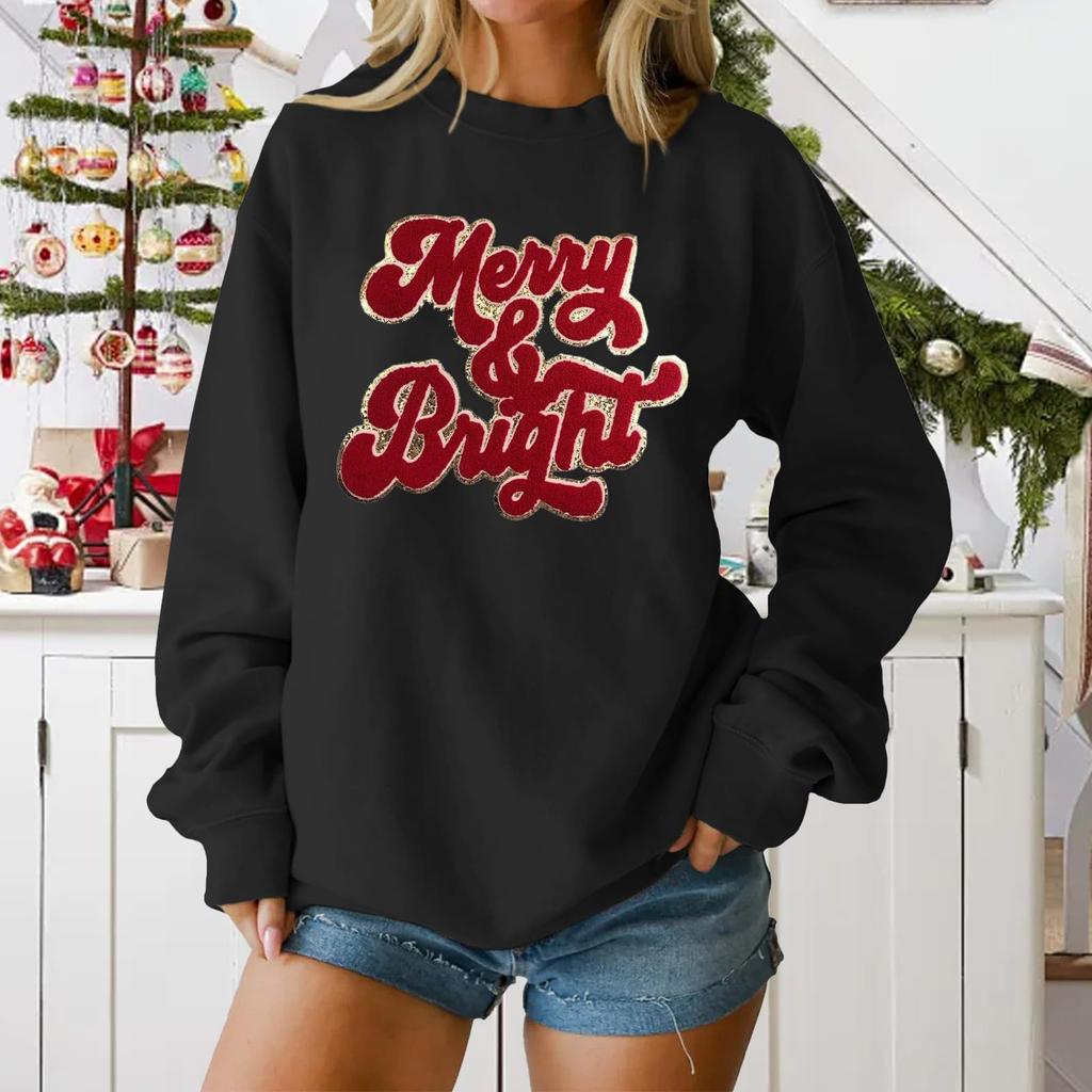 Ladies' Casual And Fashionable Long Sleeved Plush V-tie Pocket Plaid Printed Pullover Top