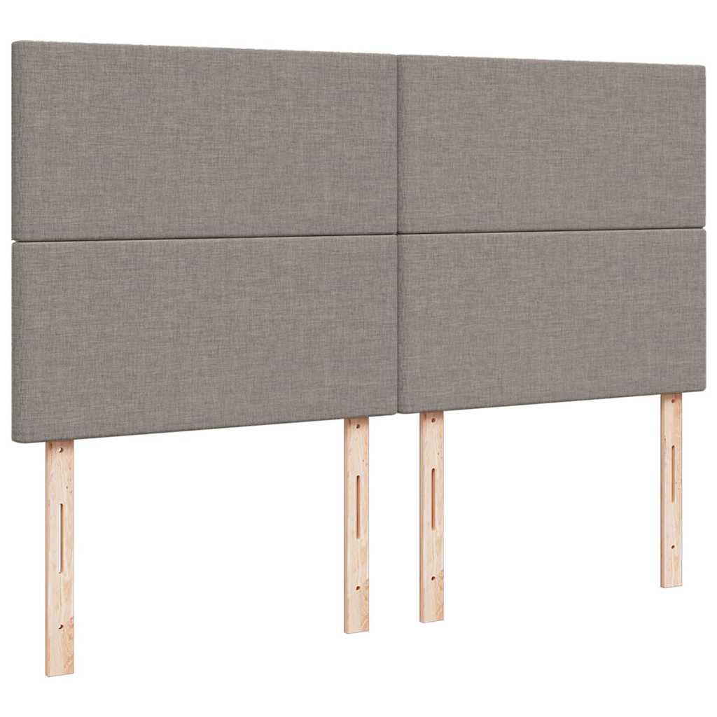 Ottoman Bed with Mattresses Taupe 200x200 Cm Fabric